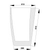 Pare-brise avant inf. - Case IH - Ref: D7304