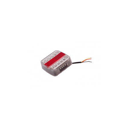 FEU ARRIERE LED ROUGE/BLANC 12V