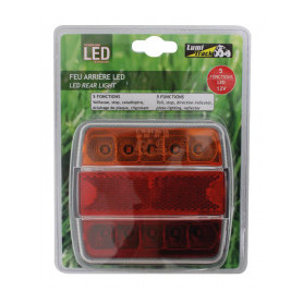 FEU ARRIERE LED ROUGE/JAUNE 12V FAISCEAU 15CM