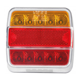 FEU ARRIERE LED ROUGE/JAUNE 12V FAISCEAU 15CM