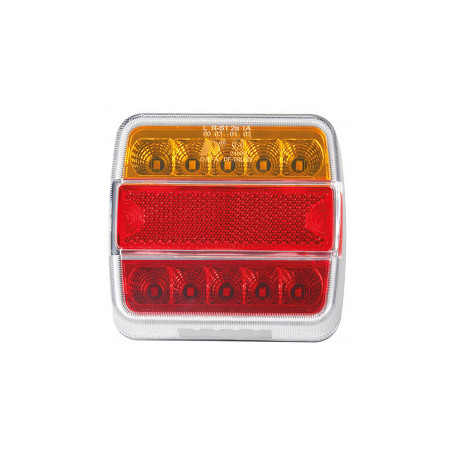 FEU ARRIERE LED ROUGE/JAUNE 12V FAISCEAU 15CM