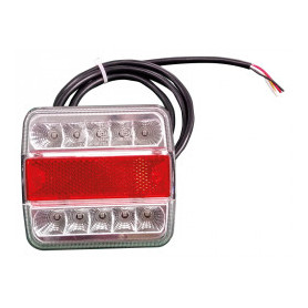 FEU ARRIERE LED ROUGE/BLANC 12V FAISCEAU 2METRES - Ref: 724298