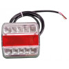 FEU ARRIERE LED ROUGE/BLANC 12V FAISCEAU 2METRES - Ref: 724298