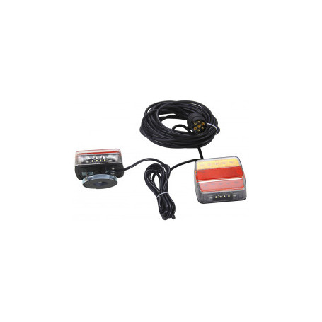 KIT SIGNALISATION 2 FEUX LED ROUGE/JAUNE 12V 7