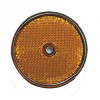 CATADIOPTRE ROND ADHESIF ORANGE + TROU DE FIXATION - Ref: 726009