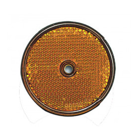 CATADIOPTRE ROND ADHESIF ORANGE + TROU DE FIXATION