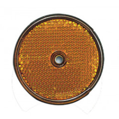 CATADIOPTRE ROND ADHESIF ORANGE + TROU DE FIXATION