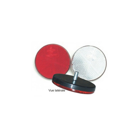 CATADIOPTRE ROND ROUGE FIXATION PAR VIS