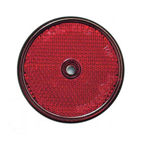 CATADIOPTRE ROND ADHESIF ROUGE + TROU DE FIXATION