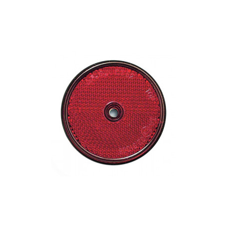 CATADIOPTRE ROND ADHESIF ROUGE + TROU DE FIXATION