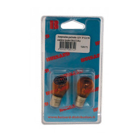 2 AMPOULES POIRETTES PY 12V 21W ORANGE