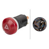 Interrupteur feux de détresse 12 V W1,2W - New Holland - Ref: 6HF003916031