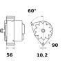 Alternateur 14V 120A