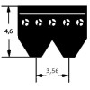 Courroie nervurée 8PK1460 Optibelt