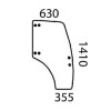 Door glass right - Landini, McCormick - Ref: 3667429M1