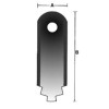 MARTEAU UNIVERSEL POUR MOULIN À FARINE AGREX, DIMENSIONS 45X128X3,5