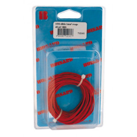 BOBINE CABLE MONOCONDUCTEUR 10M ROUGE 1MM2 - Ref: 712161