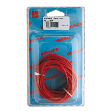 BLISTER CABLE MONOCONDUCTEUR 10M ROUGE 1.5mm2