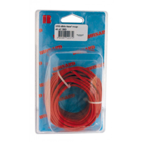 BOBINE CABLE MONOCONDUCTEUR 10M ROUGE 4mm2