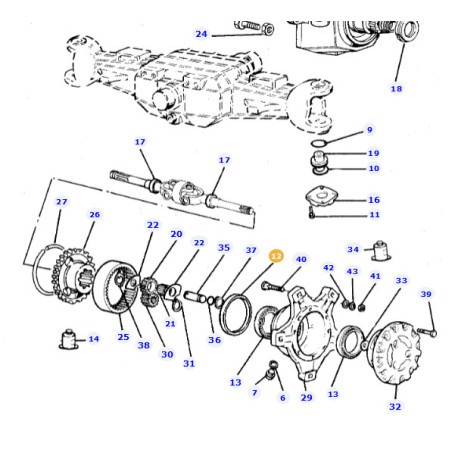JOINT ETANCHEITE  - pour MASSEY - Réf 3428124M1