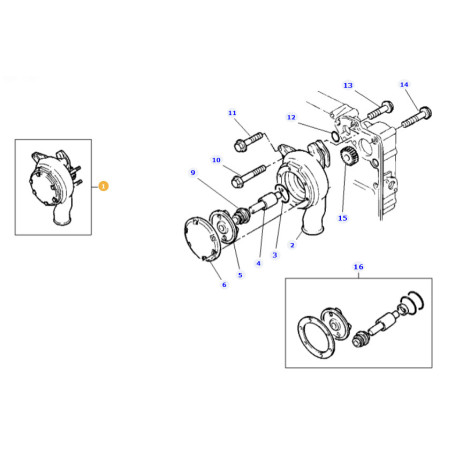 POMPE À EAU  - pour MASSEY - Réf 4222466M91