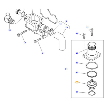 THERMOSTAT  - pour MASSEY - Réf 4224624M1