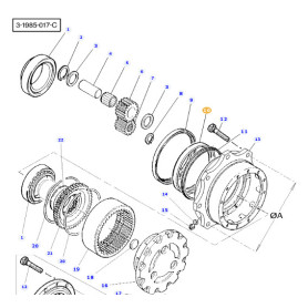BAGUE  - pour MASSEY - Réf 3429168M1
