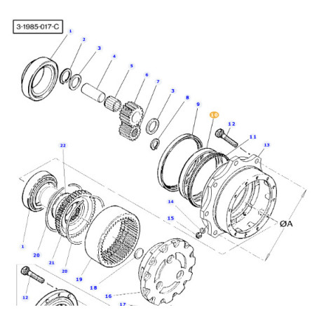 BAGUE  - pour MASSEY - Réf 3429168M1