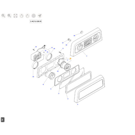 APPAREIL INDICAT  - pour MASSEY - Réf 3698122M91