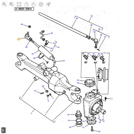 ROTULE SPHERIQUE  - pour MASSEY - Réf 3427168M2