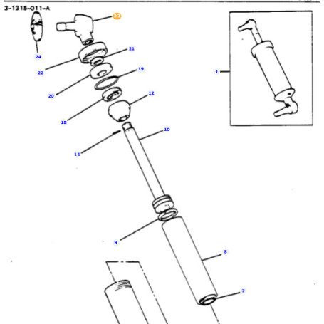 ROTULE  - pour MASSEY - Réf 1851618M2