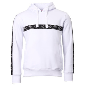 SWEAT A CAPUCHE BLANC AVEC POCHES LATERALES - Ref: X993412301600