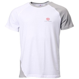 T-SHIRT BLANC ET GRIS CLAIR POUR HOMME