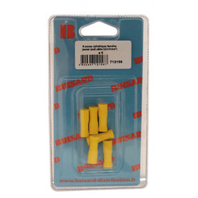 6 COSSES CYLINDRIQUES FEMELLES JAUNE D5 - Ref: 712158