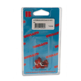 10 FUSIBLES ENFICHABLES MINI 10A ROUGE