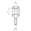 CHAPPE DE FERMETURE 60X30 FILLETAGE 22MA POUR DENT DE CULTIVATEUR - Ref : PT6022