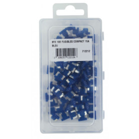 BOITE 100 FUSIBLES COMPACTS 15A BLEU