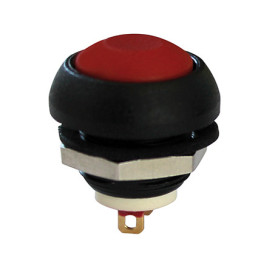 INTERRUPTEUR POUSSOIR ROUGE MOM/NO DIAM 12MM - Ref: 714452