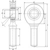 Embout de bielle - Ref: SA10C