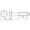 Boulon hexagonal partiellement fileté M6x55 8.8 zing - ref: 931655 - x100