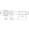 Vis cyl. 6p cr. M8x40 8.8 zingué - ref: 912840 - x25