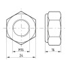 Ecrou hexagonal autobloquant à bague nylon DIN985 M16x2.00 Kramp - ref: 98516 - x50