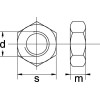 Écrou hexagonal DIN934 M10x1.50 acier inoxydable A2 Kramp - Ref: 93410RVSP100 - Pack de 100