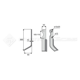 Lame de rotalabour - Gauche   - FORIGO - Ref : SYL6321FRGG