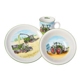 Set de vaisselle pour enfants en porcelaine, 3 pièces