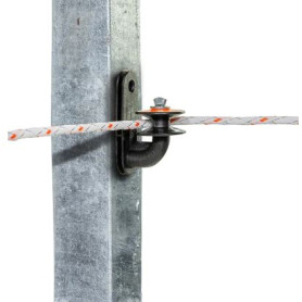 Isolateur  GALLAGHER d’angle à poulie pour piquets fer (5 pcs)