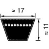 Courroie trapézoïdale B67 17x1700 Optibelt