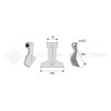 Marteau de broyeur pour Facma - Largeur fixation: 70 - Longueur : 160 - Rayon : 160 - Ref: SYM22/22