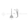Marteau de broyeur pour Lagarde - Largeur fixation: 14 - Longueur : 75 - Rayon : 220 - Ref: SYM231