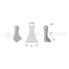 Marteau de broyeur pour Fae - Largeur fixation:  - Longueur : 88 - Rayon : 120 - Ref: SYM635001
